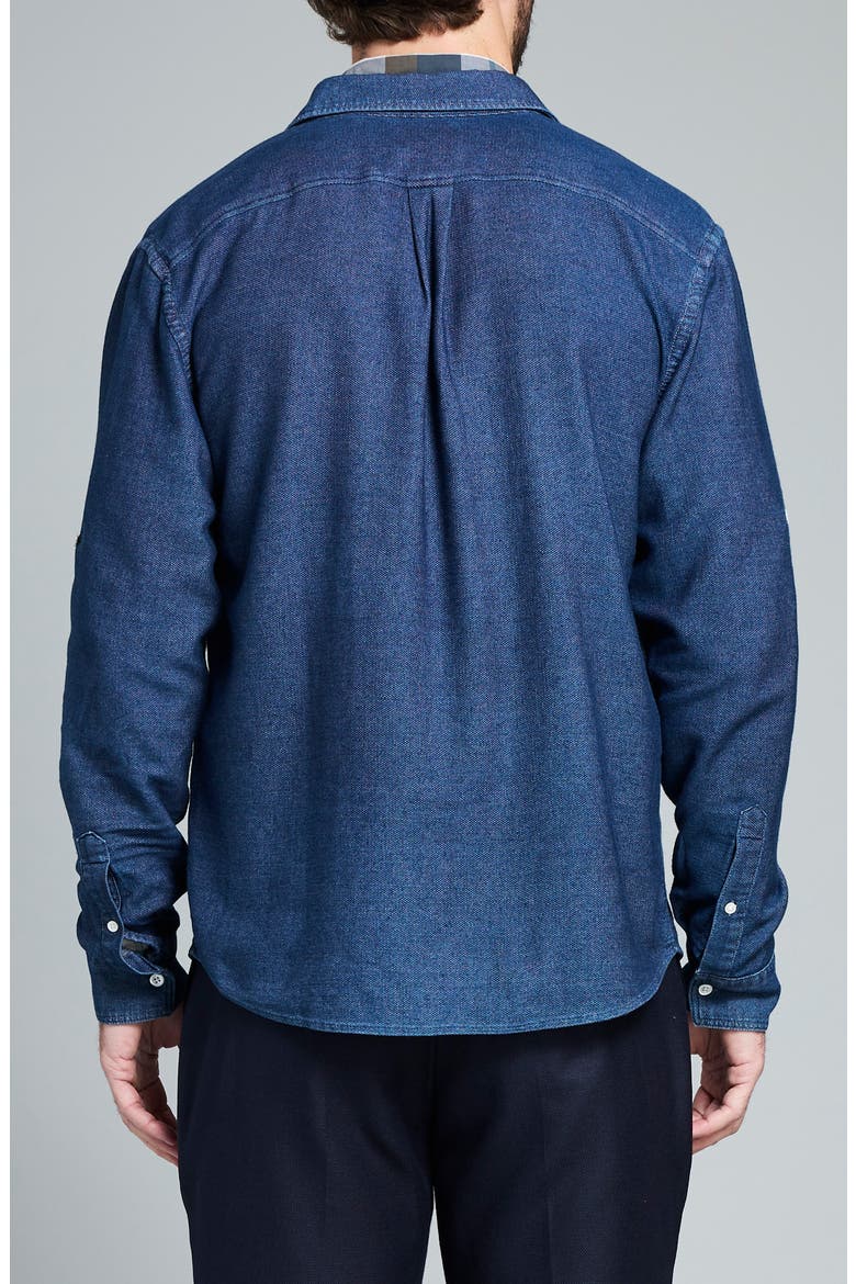 Scout Cotton Button-Up Shirt, Alternate, color, CARBON BLUE
