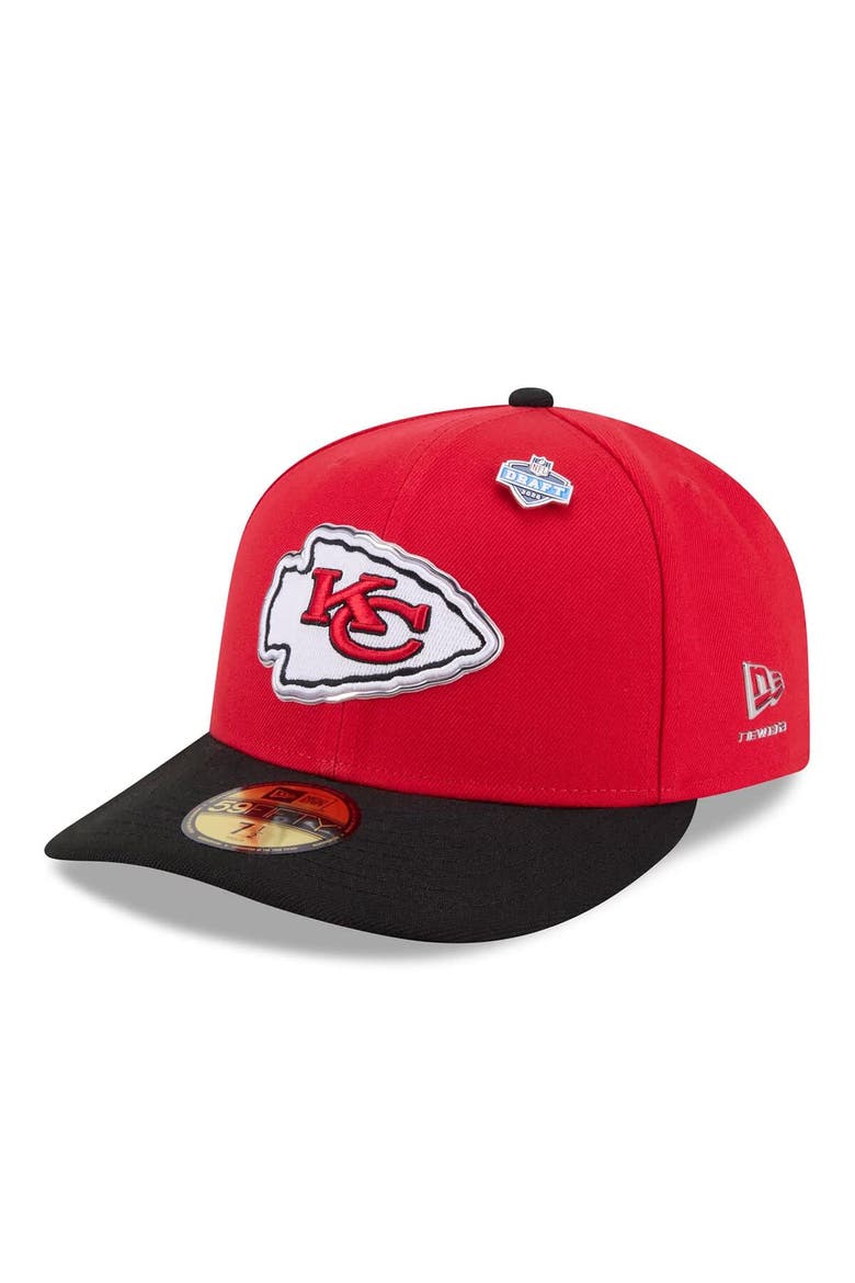 Men's New Era  Red/Black Kansas City Chiefs 2026 NFL Draft Pre-Curved 59FIFTY Fitted Hat, Main, color, Red