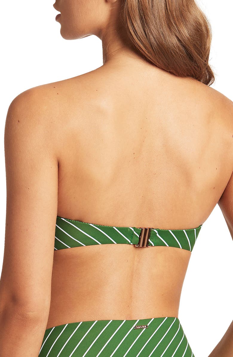 Sea Level Twist Front Bandeau Bikini Top, Alternate, color,