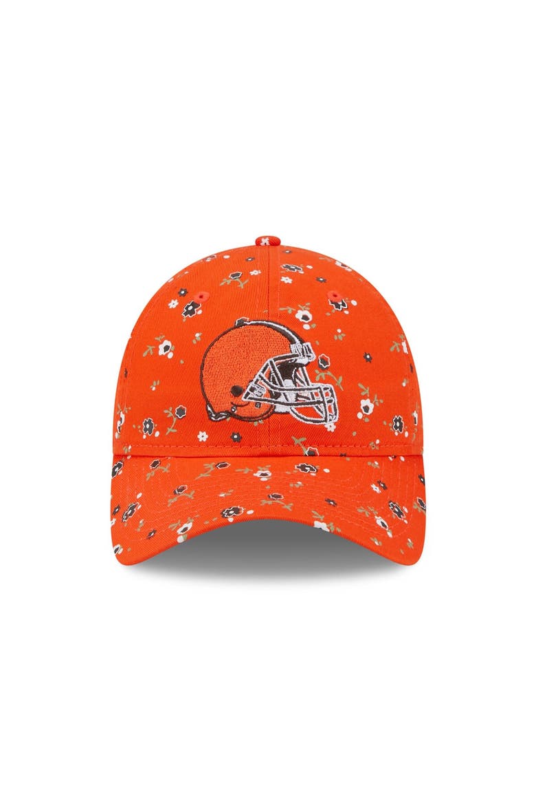 Women's New Era Orange Cleveland Browns  Floral 9TWENTY Adjustable Hat, Alternate, color, Orange