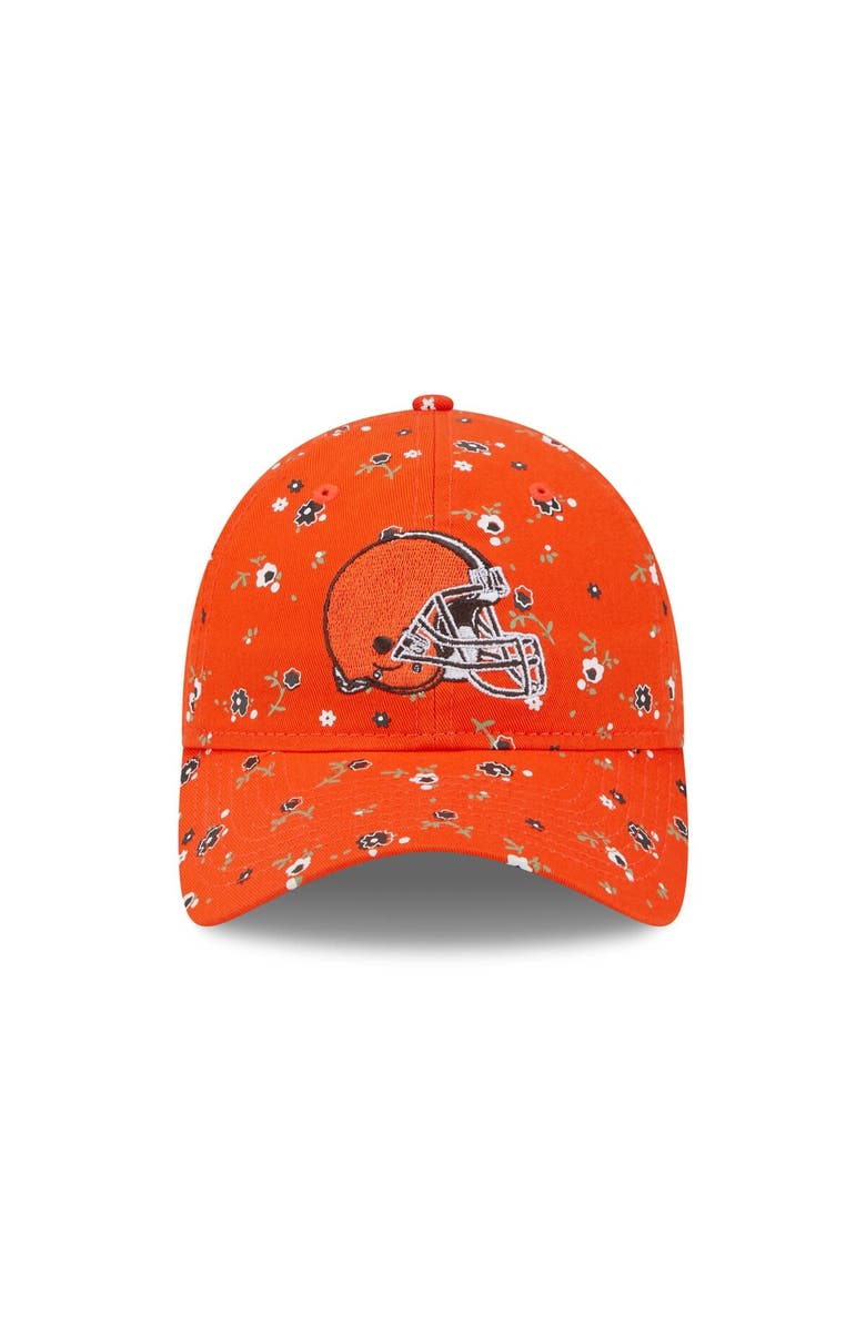 New Era Women's New Era Orange Cleveland Browns  Floral 9TWENTY Adjustable Hat, Alternate, color, Orange