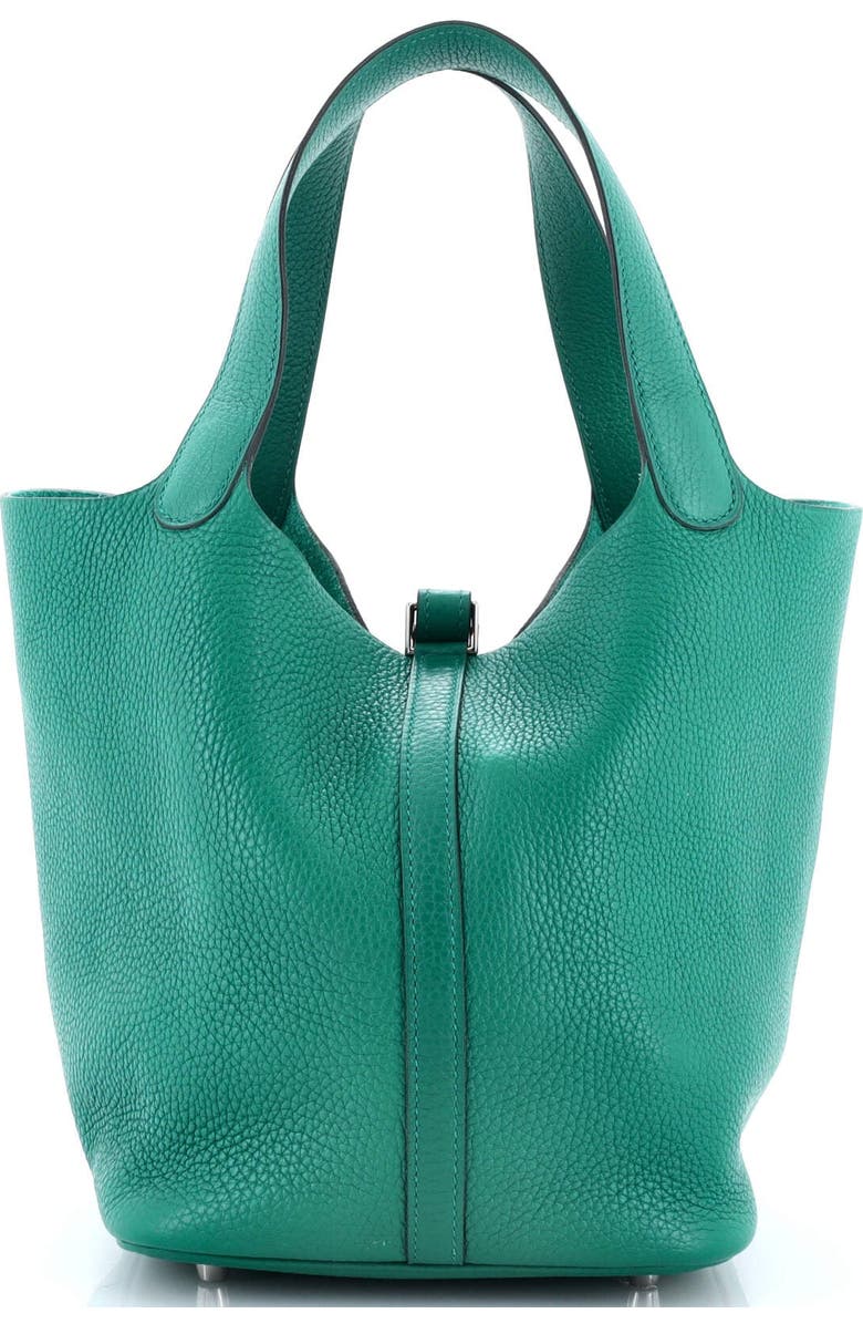 Pre-Owned Hermes Picotin Lock Bag Clemence MM, Alternate, color, Vert Vertigo