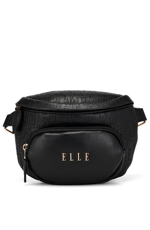 Elle Wayfarer 1.8l Vegan Leather Monogram Sling In Black