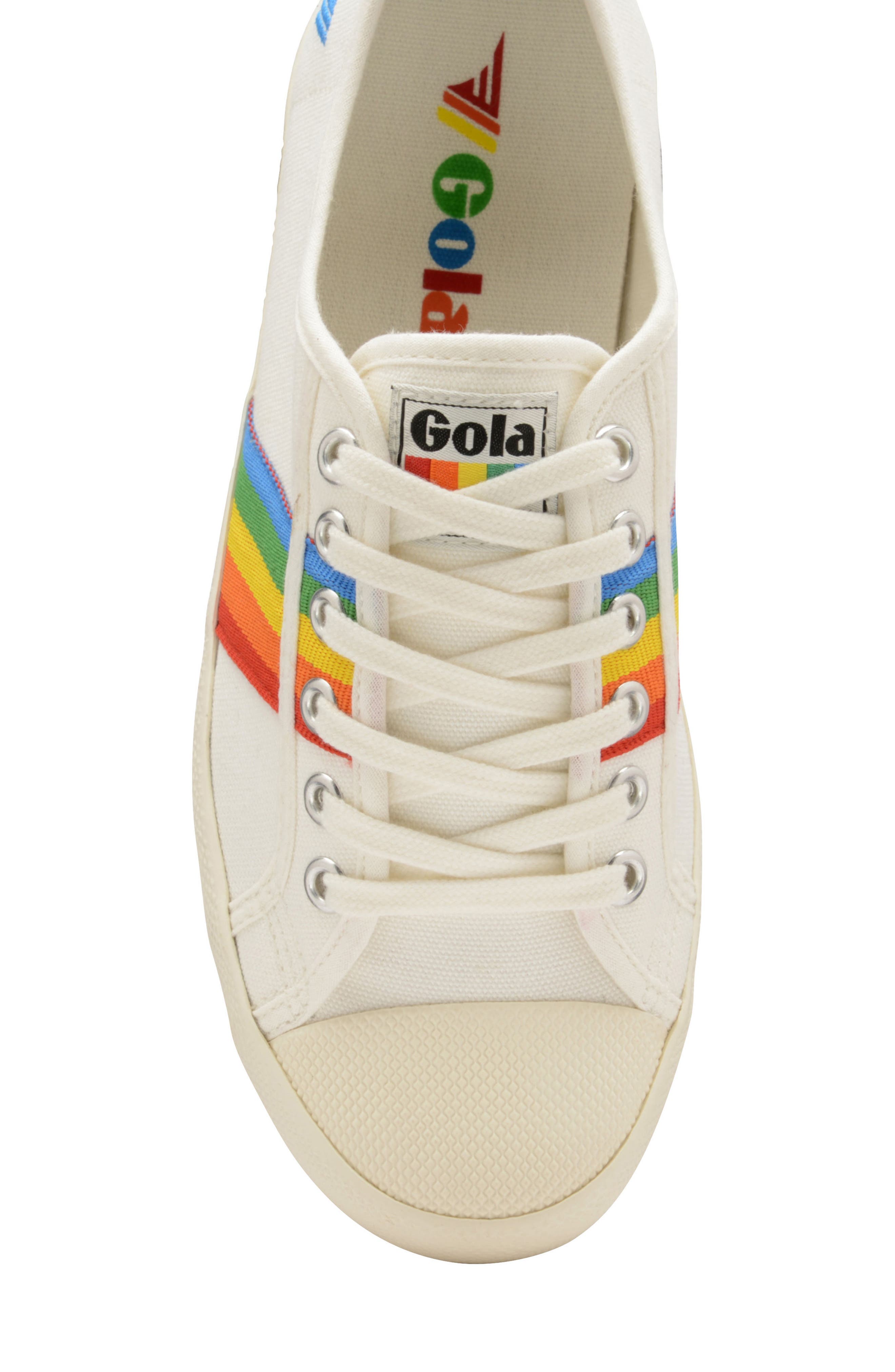 Coaster Rainbow Striped Sneaker, Alternate, color, OFF WHITE/ MULTI