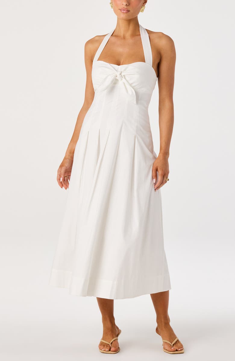 ASTR the Label Janae Halter Midi Dress, Main, color, White