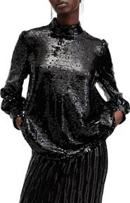 AllSaints Whitney Sequin Top