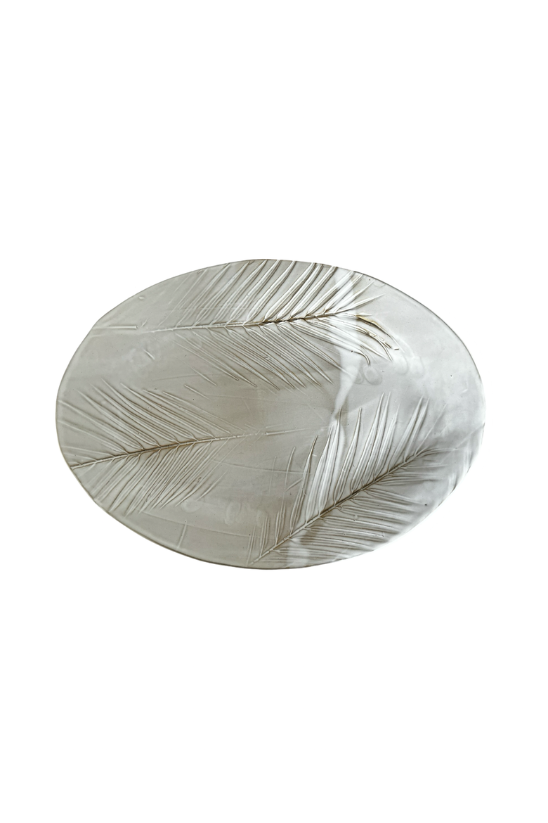 Sandalwood Fern Statement Platter, Main, color, Sand