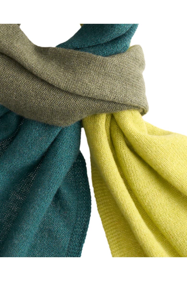 Pure Cashmere Butter-Soft Wide Scarf, Alternate, color, Greens Combo