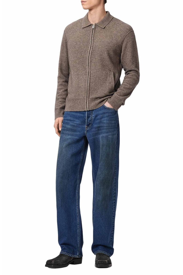 Bobbie Zip Cardigan, Alternate, color, SWAN TAUPE