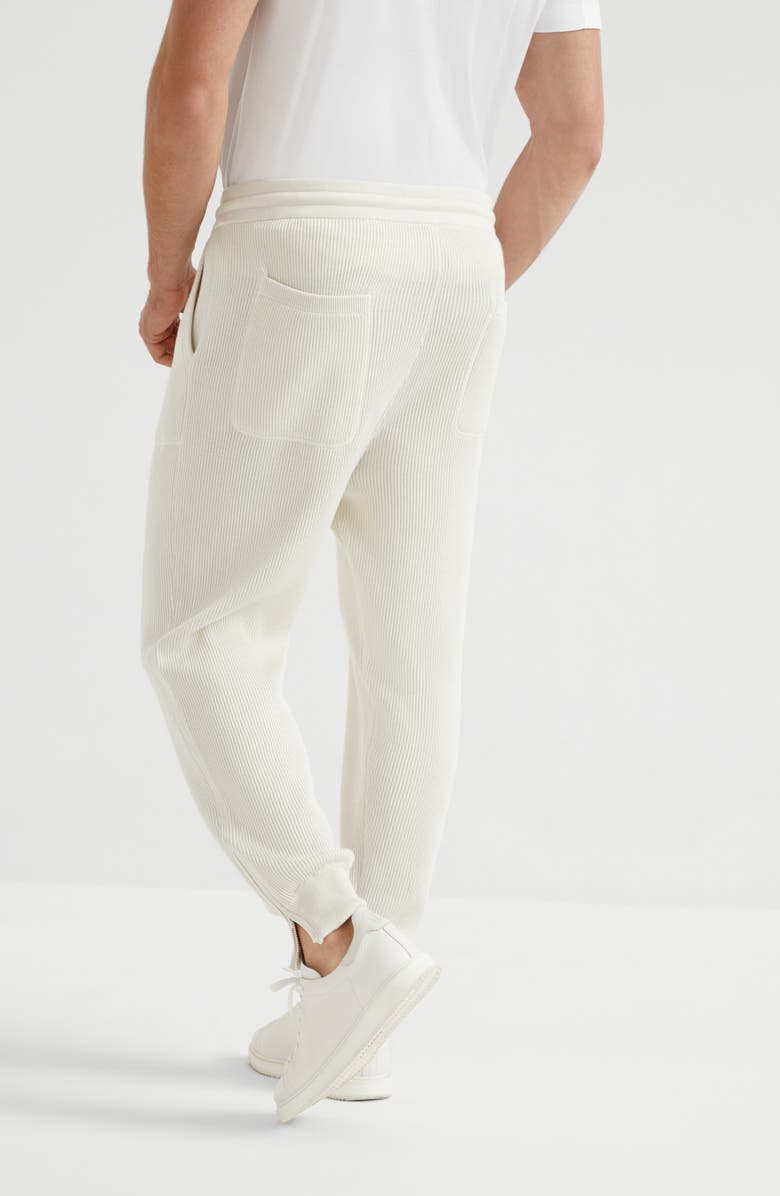 Brunello Cucinelli Cotton knit trousers, Alternate, color, 