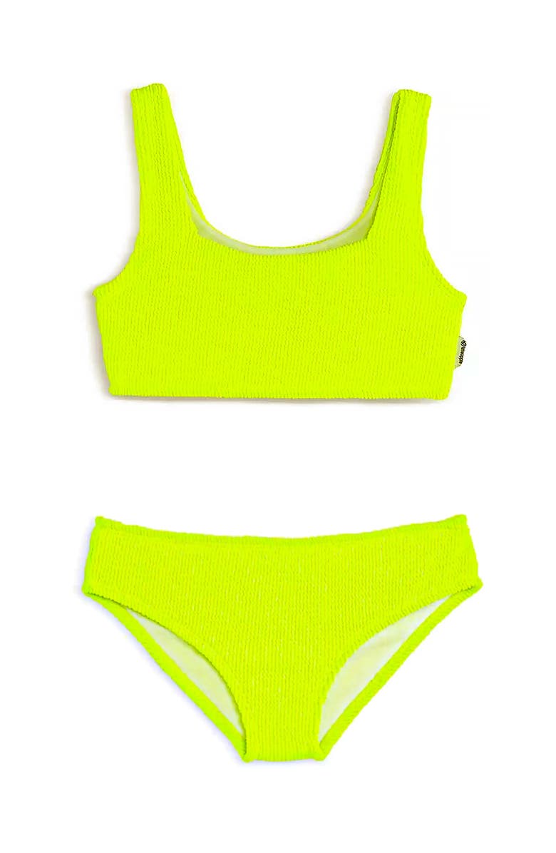 Limeapple Crinkle Bikini Swimsuit, Alternate, color, Citrus Lime