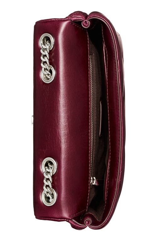 Tory Burch Kira Distressed Diamond Quilted Leather Convertible Shoulder Bag In Red