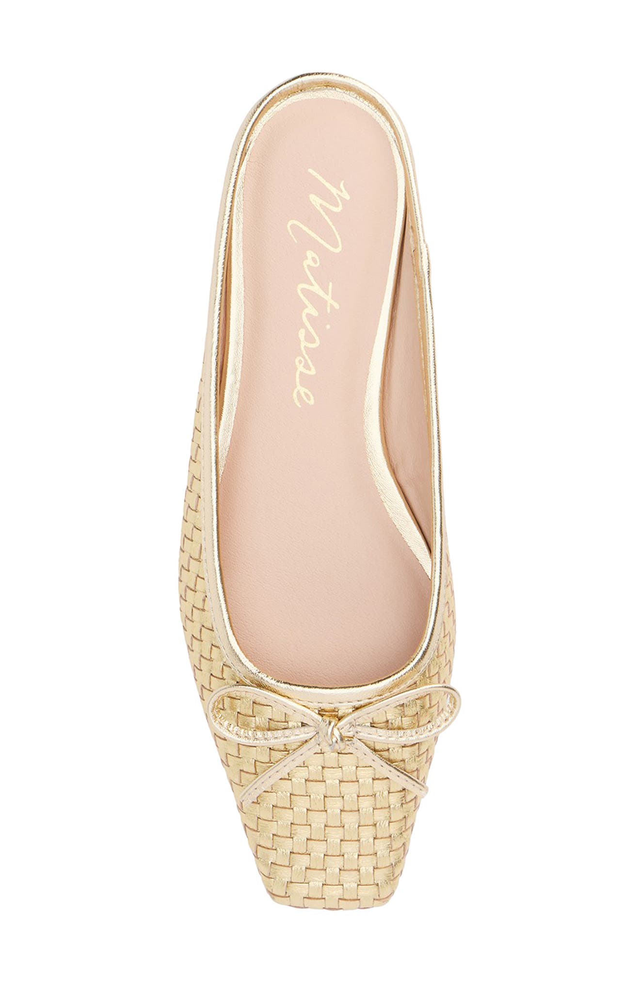 Matisse Remy Square Toe Mule, Alternate, color, Gold Weave