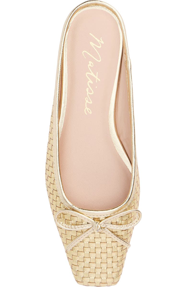 Matisse Remy Square Toe Mule, Alternate, color, Gold Weave