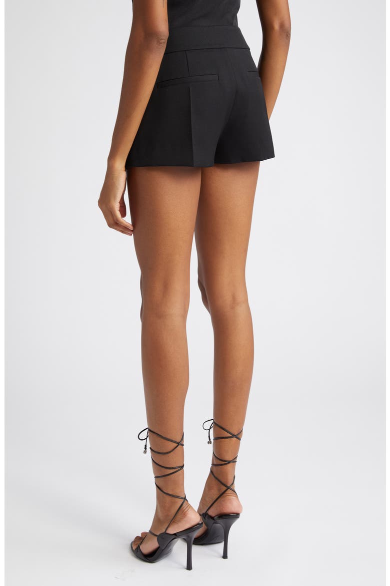 Tailored Wool Miniskort, Alternate, color, 001 BLACK