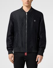 PHILIPP PLEIN Bomber Jacket Jacquard Monogram Men