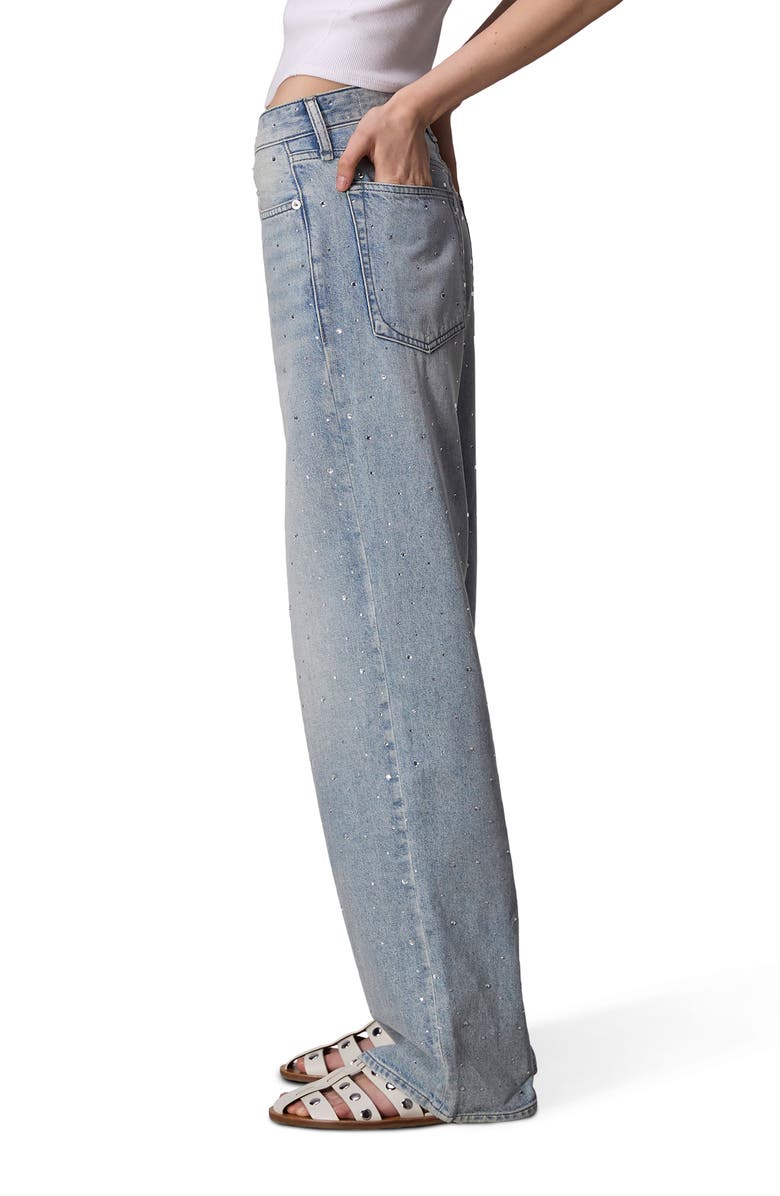 rag & bone Logan Crystal Embellished Wide Leg Jeans, Alternate, color, 