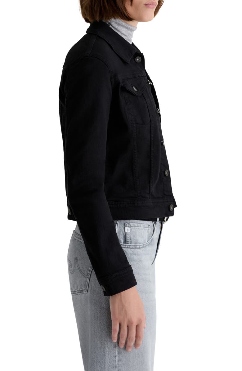 AG Robyn Denim Trucker Jacket, Alternate, color, Super Black