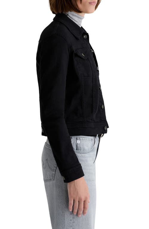 Ag Robyn Denim Trucker Jacket In Black