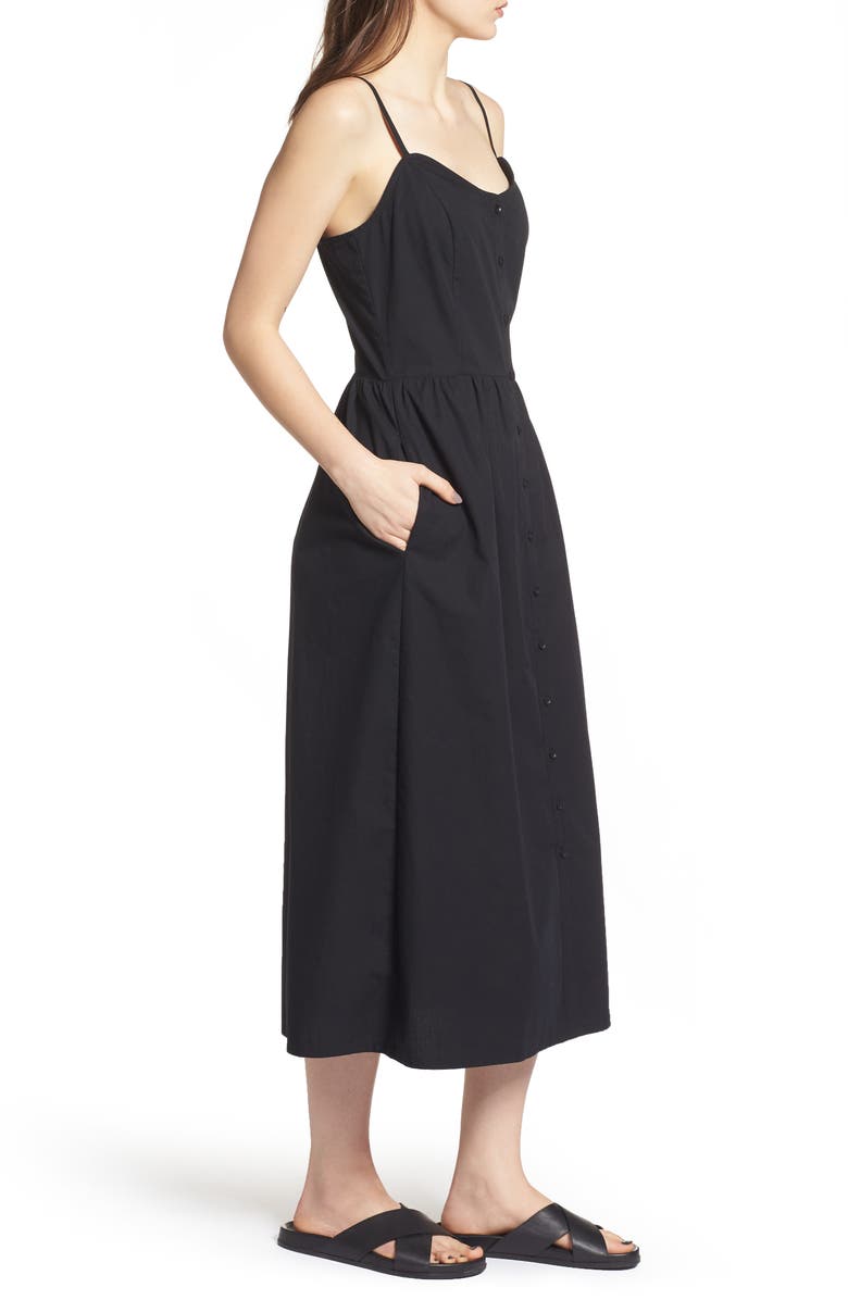 Treasure & Bond Button Front Midi Dress, Alternate, color,