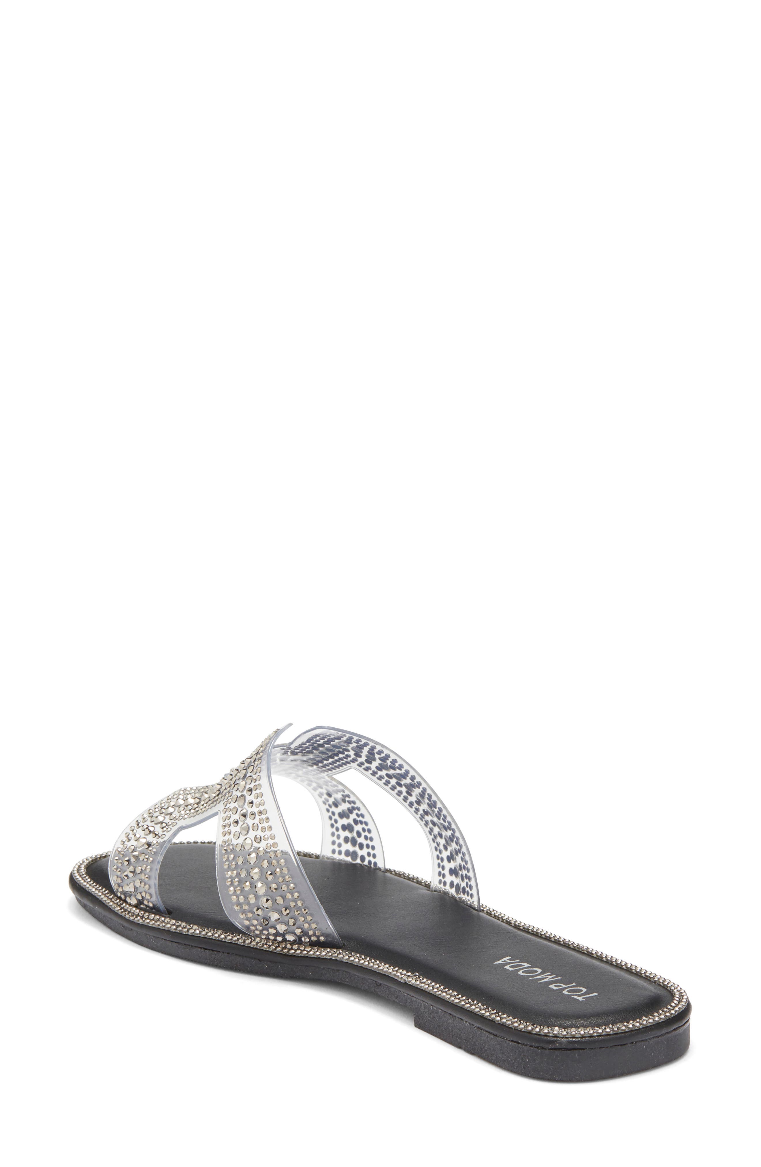 TOP MODA Raven Slide Sandal, Alternate, color, Pewter
