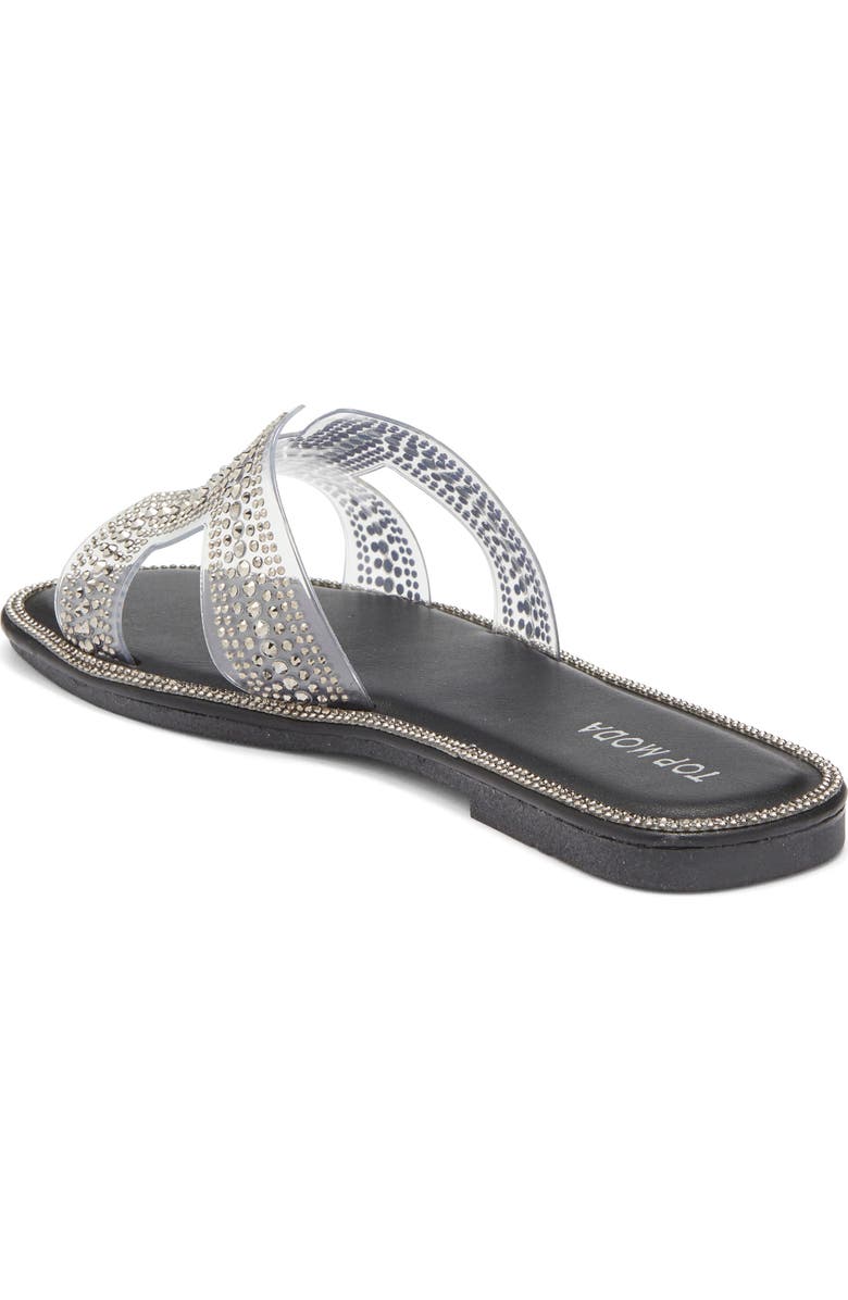 TOP MODA Raven Slide Sandal, Alternate, color, Pewter