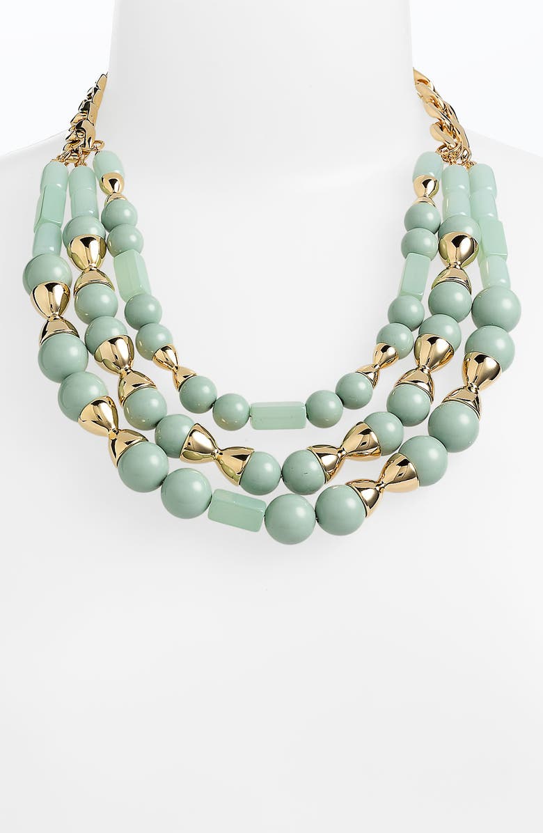 Tory Burch 'Perez' Multistrand Statement Necklace, Main, color, 