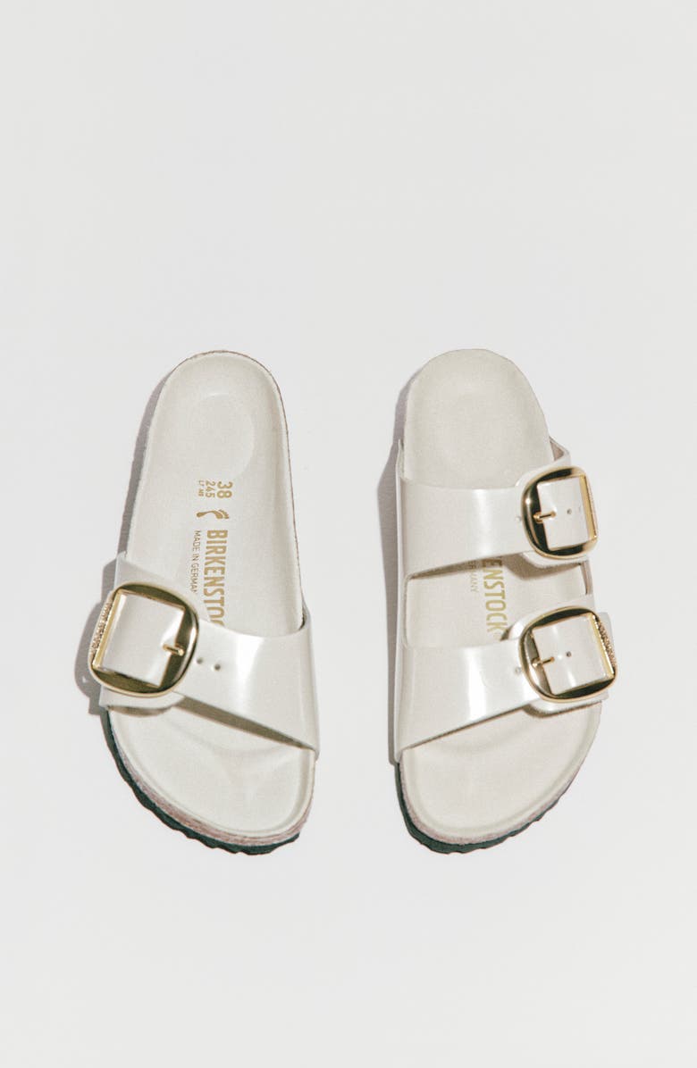 Birkenstock Madrid Big Buckle Slide Sandal, Alternate, color, Stone Coin