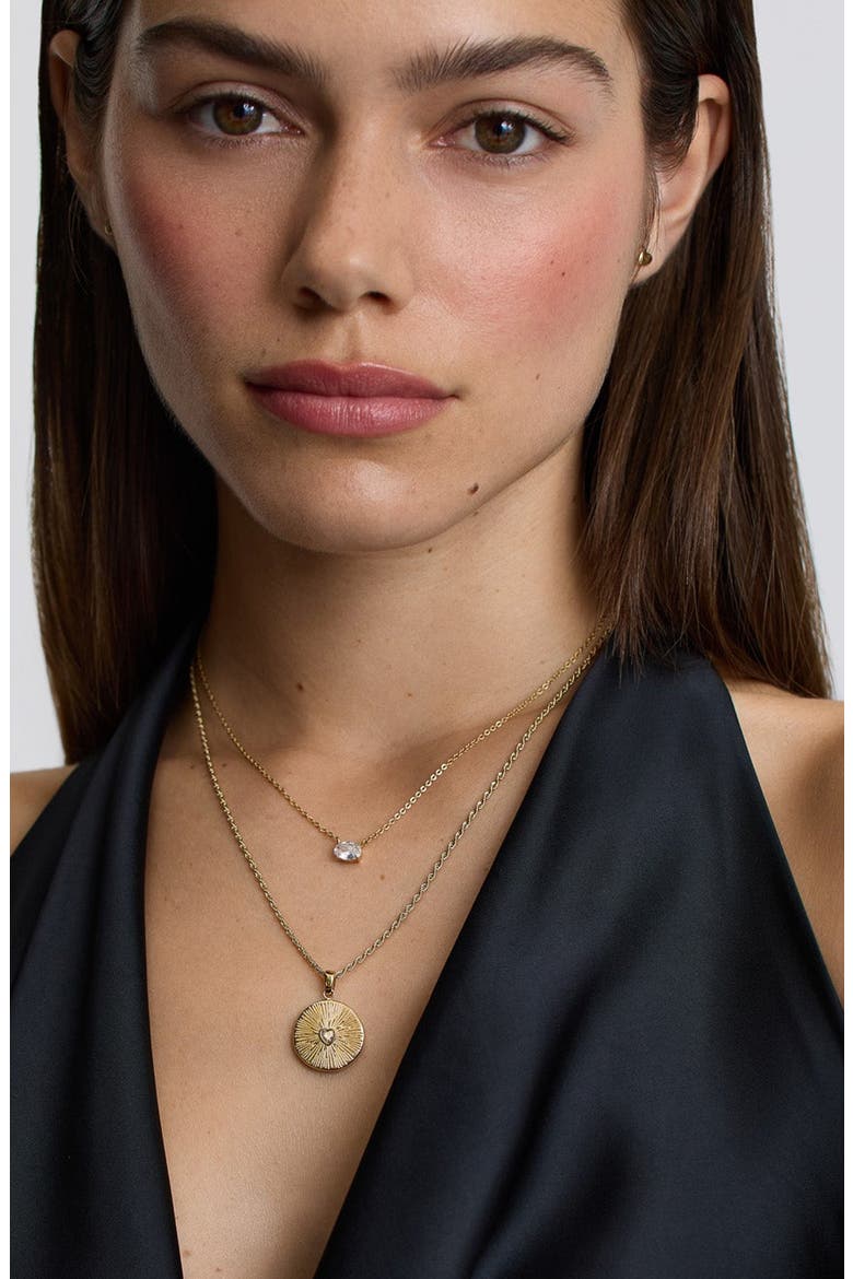 Heart Talisman Pendant Necklace, Alternate, color, GOLD