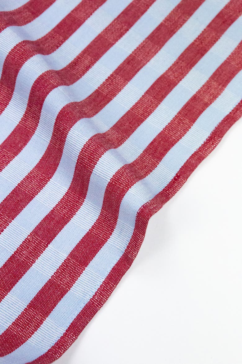 Handwoven Flora Cotton Napkins, Set of 4, Alternate, color, Red & Blue Stripe
