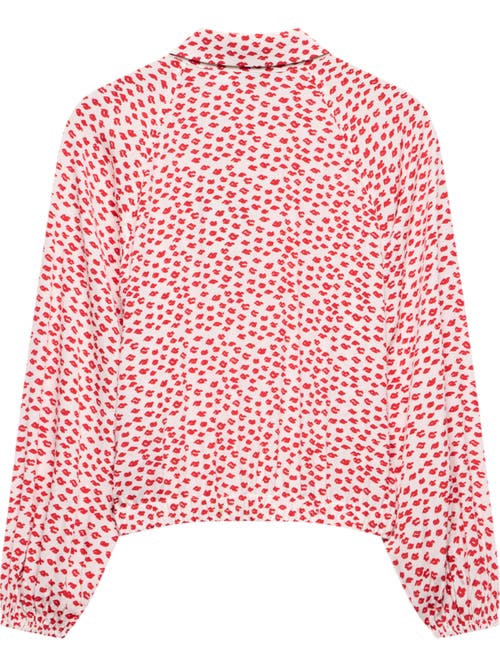 Mint Velvet Lips Print Crop Shirt