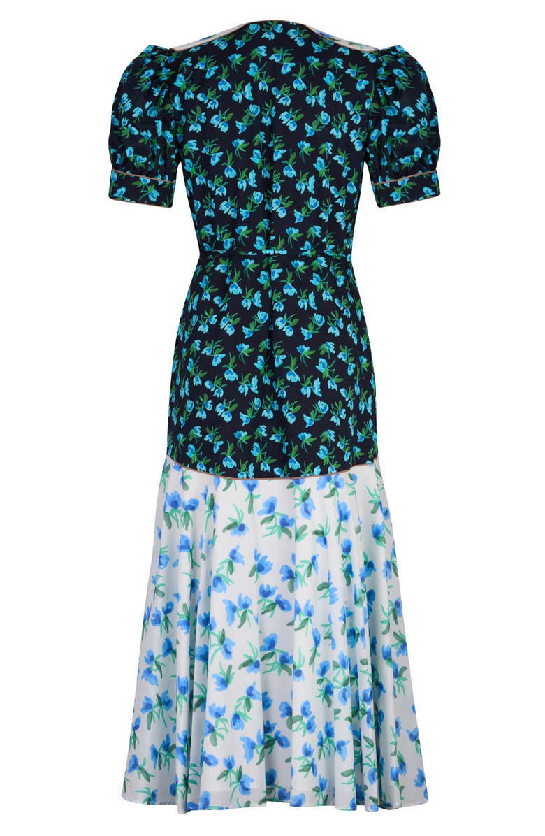 De Loreta Luisa Short Sleeve Midi Wrap Dress, Alternate, color, 