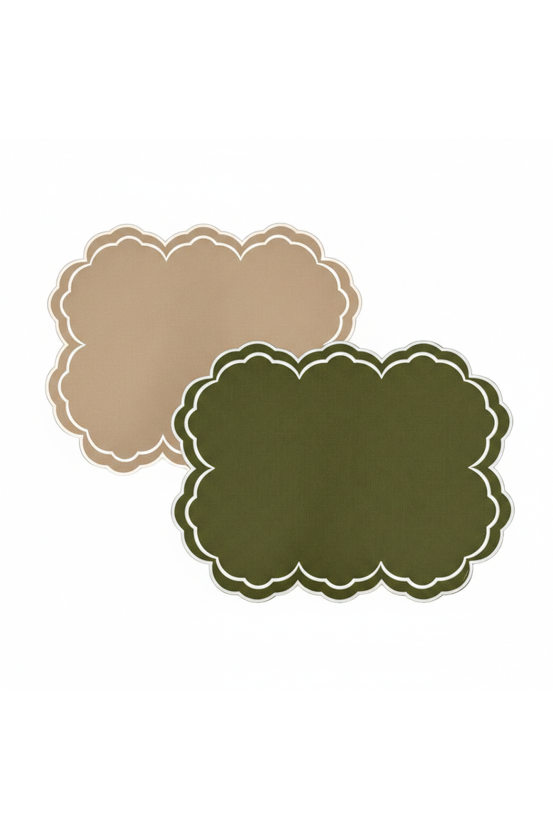 Double sided Cloud Placemat, Main, color, Green/Beige