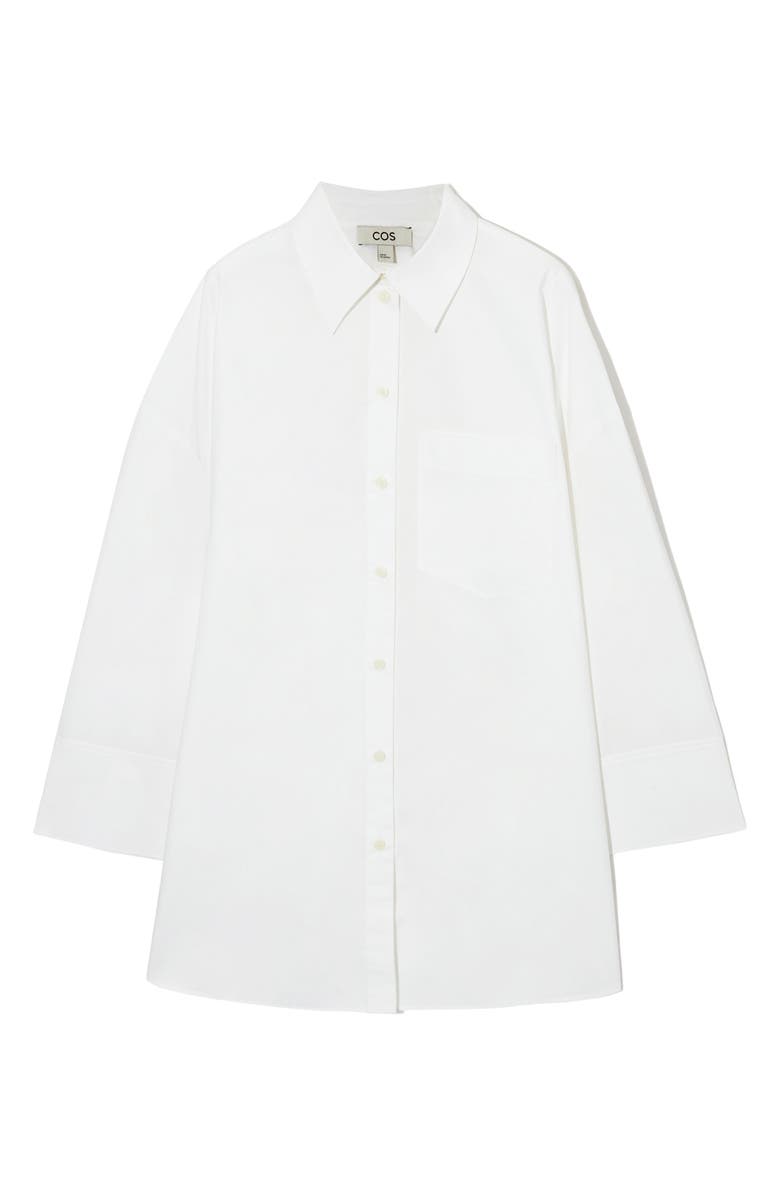 COS Oversize Cotton Button-Up Shirt, Alternate, color, 