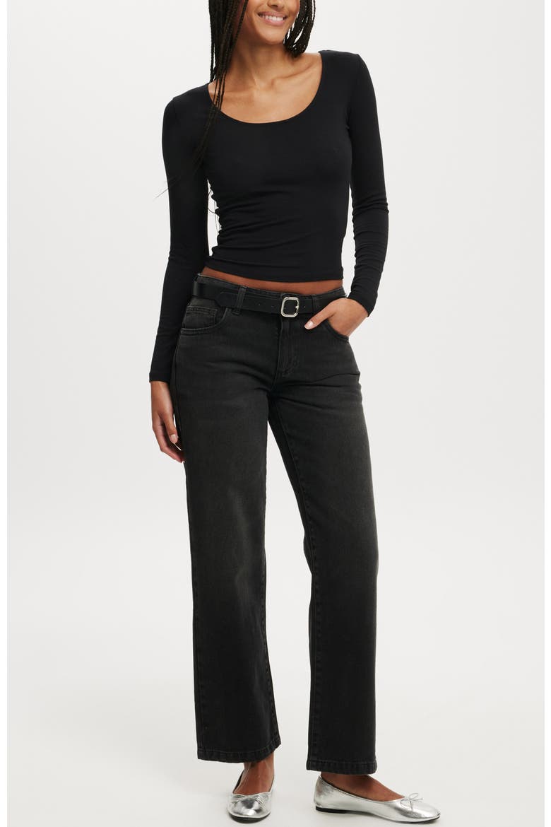 Sunday Scoop Long Sleeve, Alternate, color, BLACK