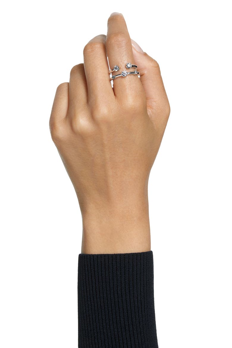 Set of 2 Constella Rings, Alternate, color, SILVER