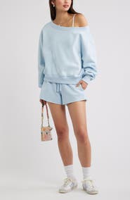 BP. Off the Shoulder Fleece Sweatshirt