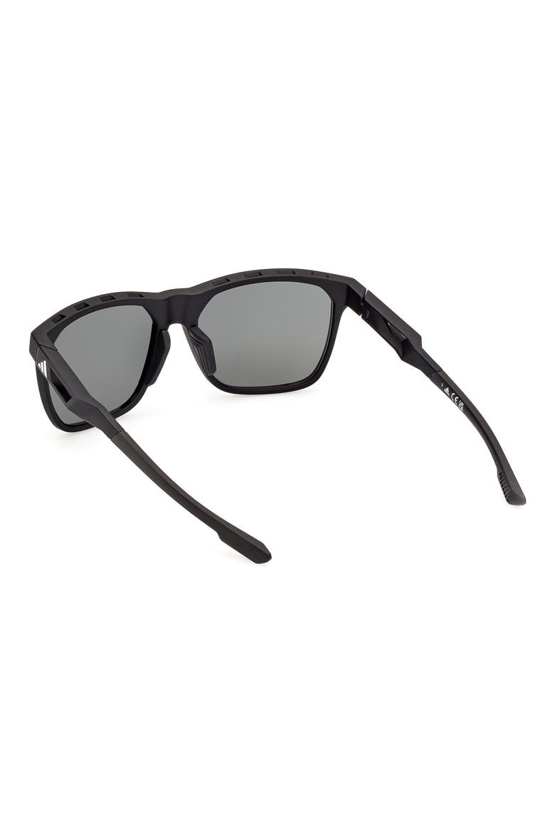 55mm Navigator Sunglasses, Alternate, color, MATTE BLACK / GREEN