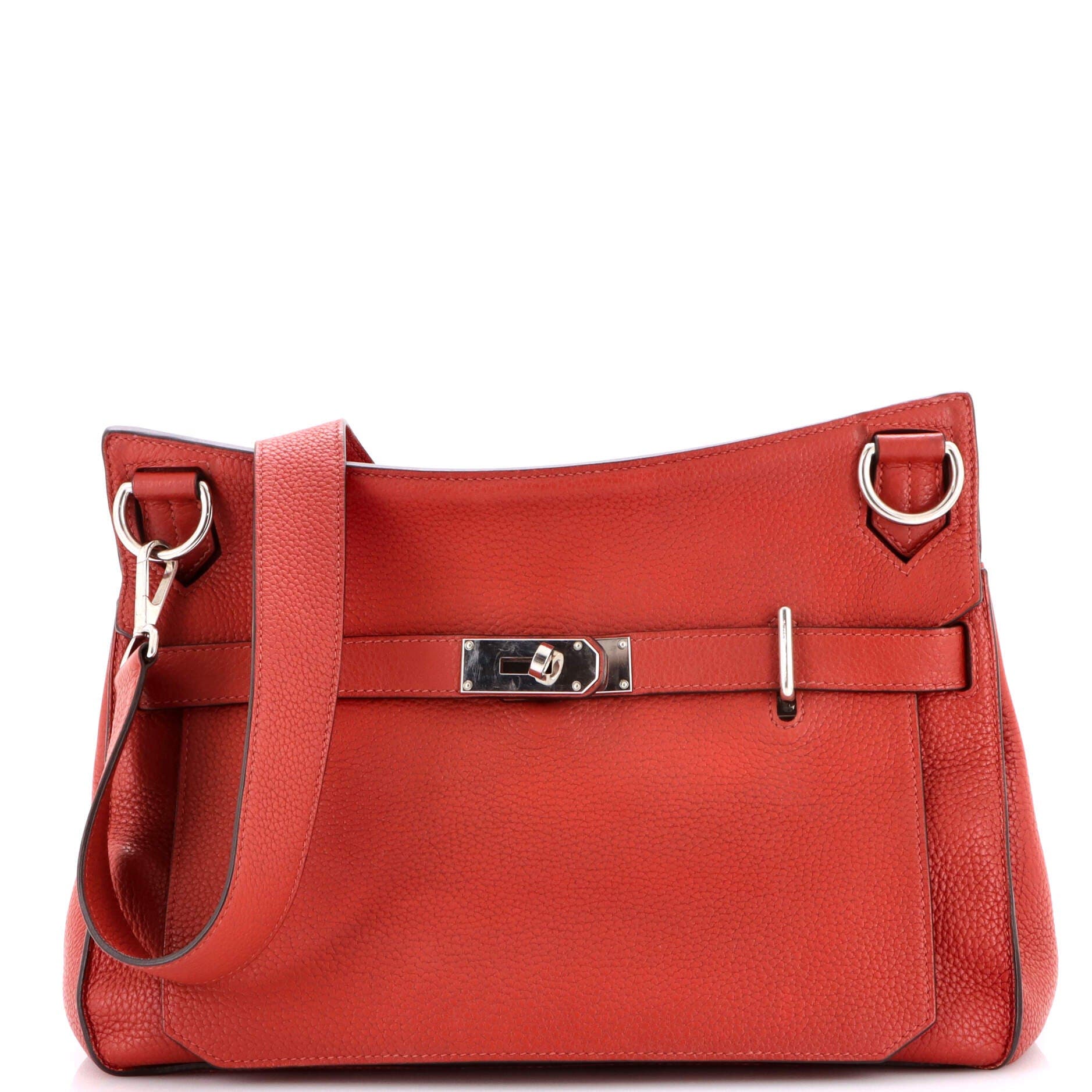 Pre-Owned Hermes Jypsiere Bag Clemence 34, Main, color, Brique