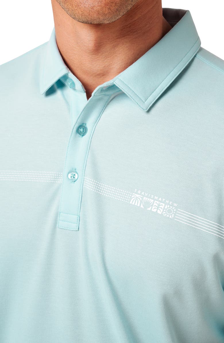 TravisMathew Lake Breeze Chest Stripe Polo, Alternate, color, Cory Blue