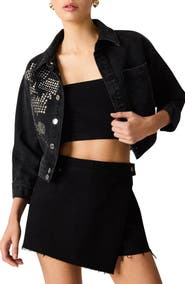 Steve Madden Dove Studded Cropped Jacket