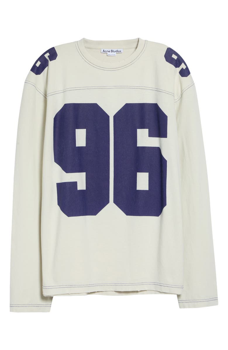 Acne Studios Logo Organic Cotton Jersey T-Shirt, Main, color, Oat Beige