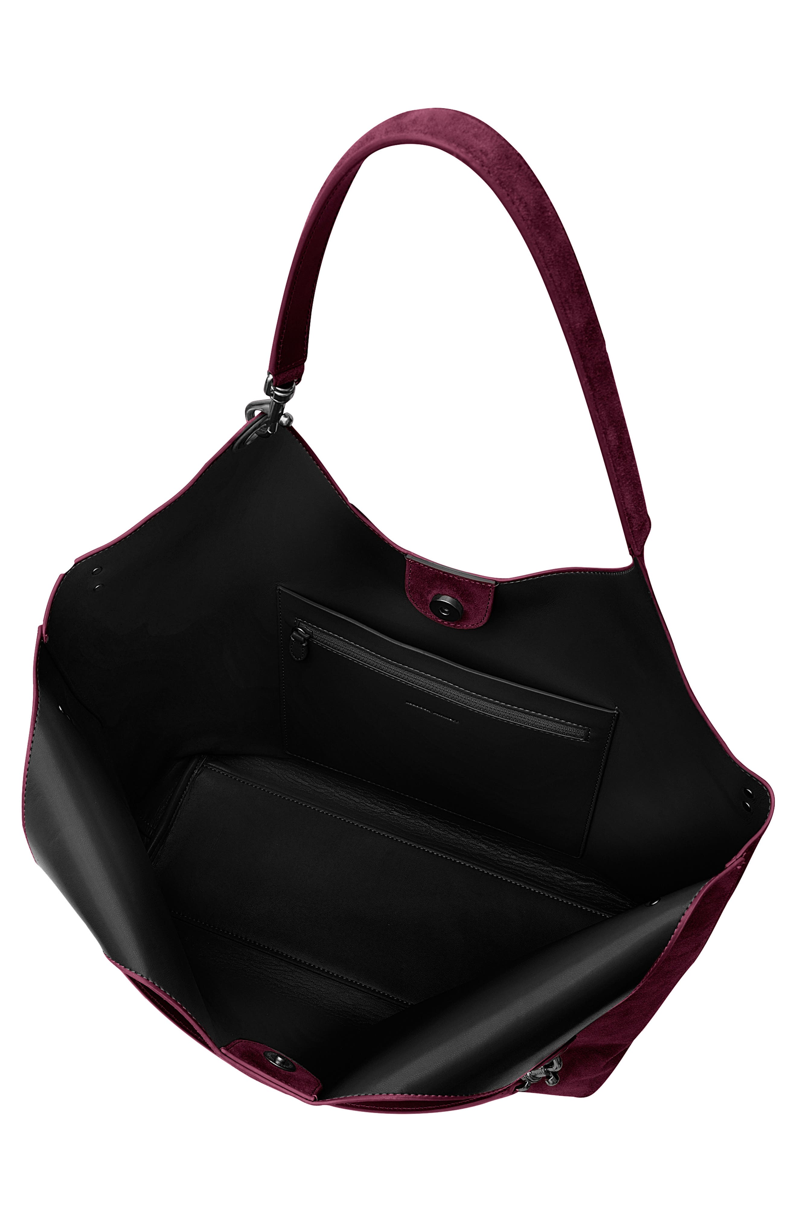 Rebecca Minkoff Perfect Suede Tote, Alternate, color, Mulberry