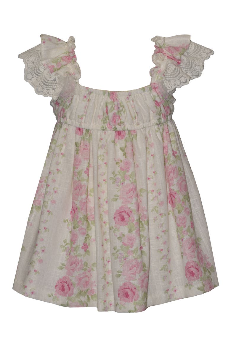 Wallpaper Floral Lace Dress, Alternate, color, PINK