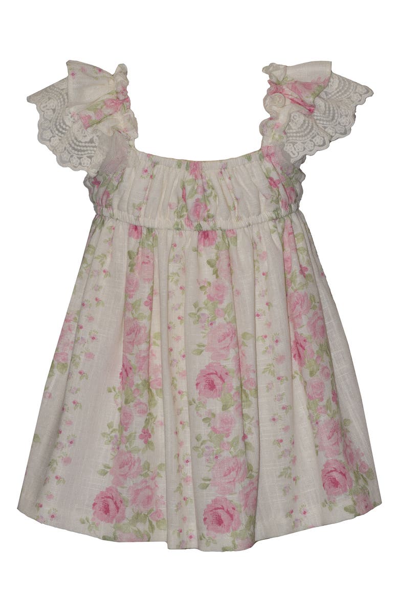 Iris & Ivy Wallpaper Floral Lace Dress, Alternate, color, Pink