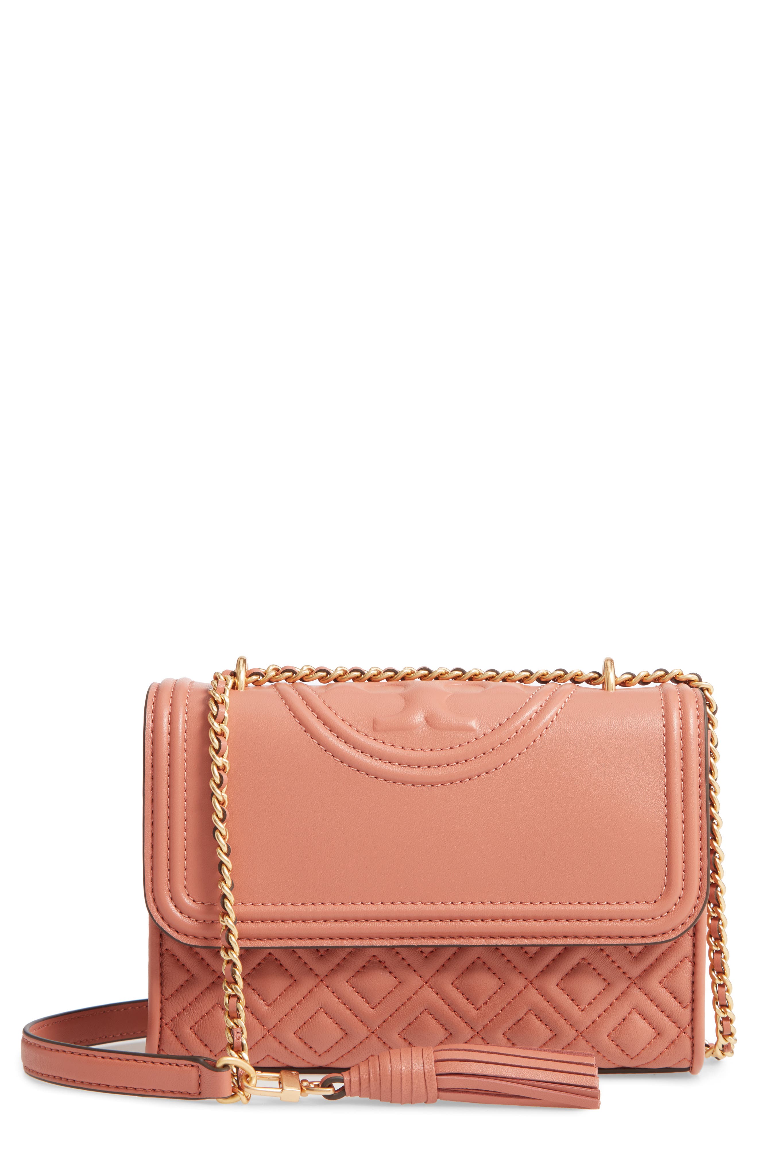 Small Fleming Quilted Lambskin Leather Convertible Shoulder Bag, Main, color, TRAMONTO