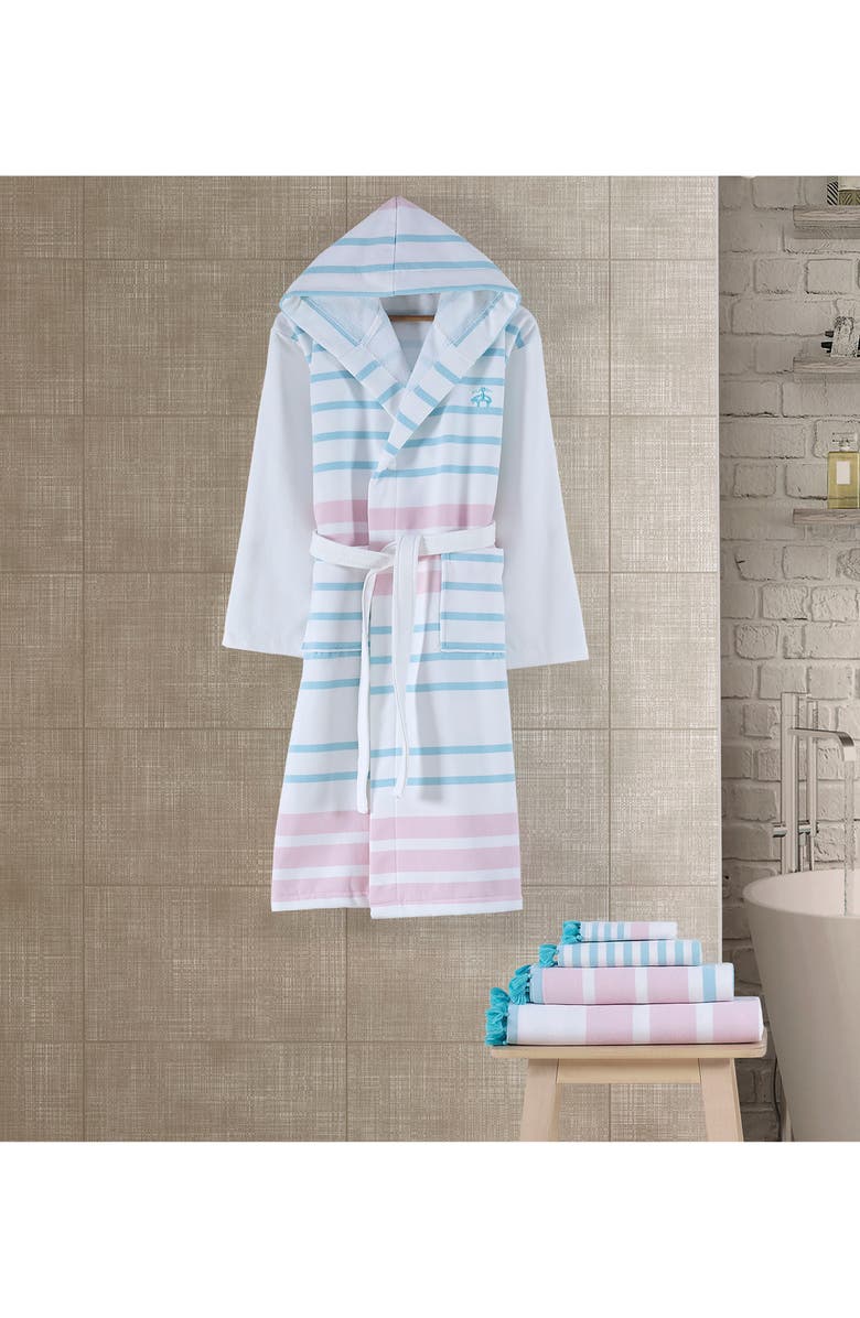 Brooks Brothers Turkish Peshtemal Cotton Robe, Alternate, color, Pink