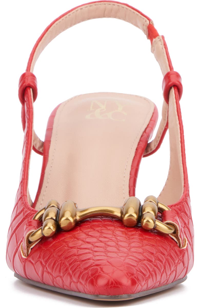 NEW YORK AND COMPANY Ilona Horsebit Slingback Pump, Alternate, color, Red Croc