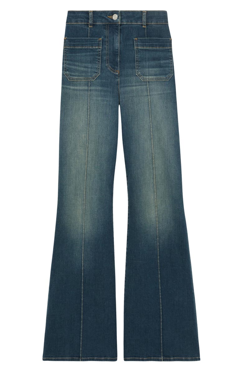 Reiss Sakura Flare Jeans, Alternate, color, Mid Blue