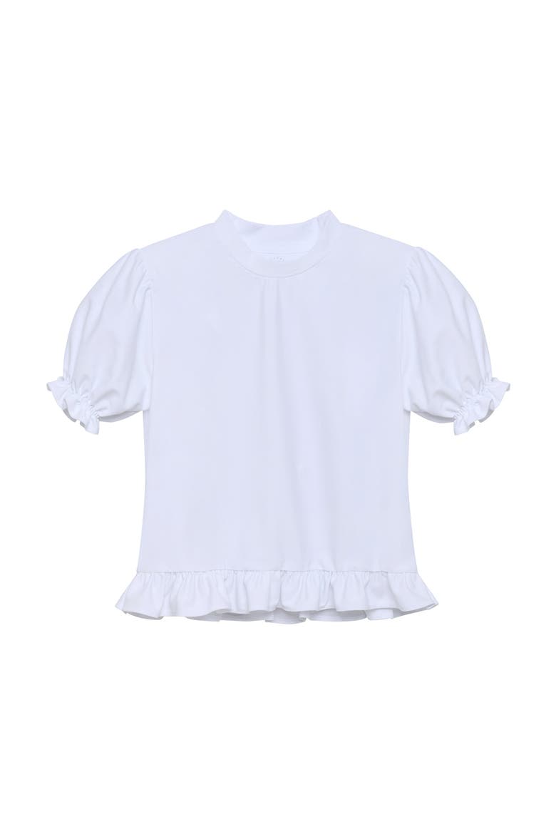 Ruffle Tee, Main, color, White
